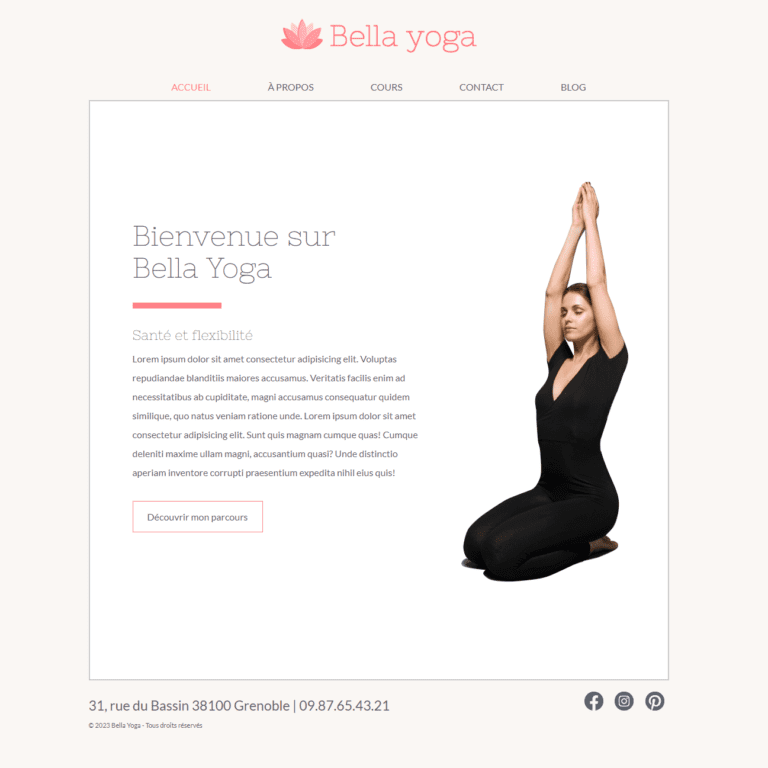 page index Bella Yoga