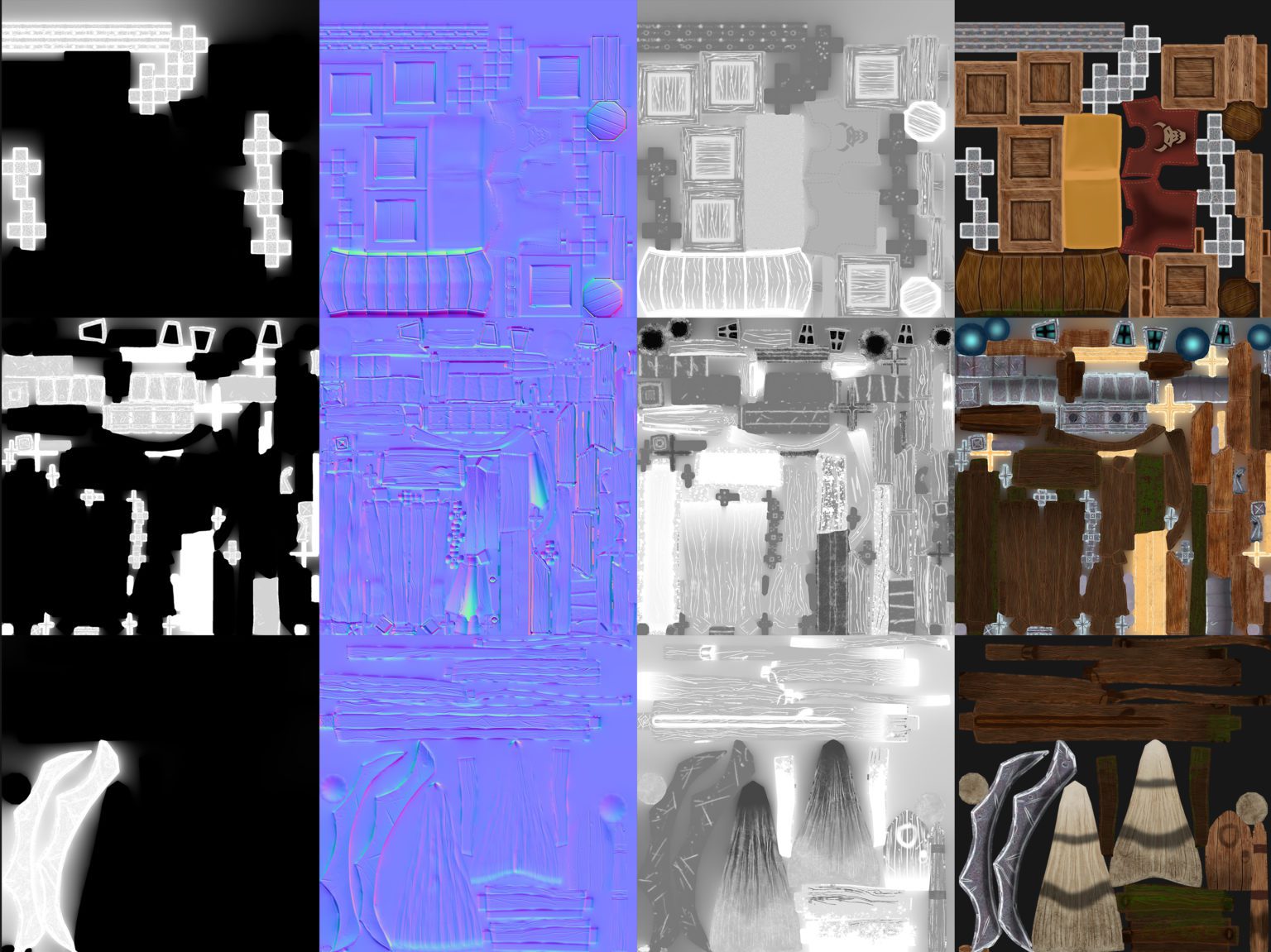 UV maps pour Captain's Cabin